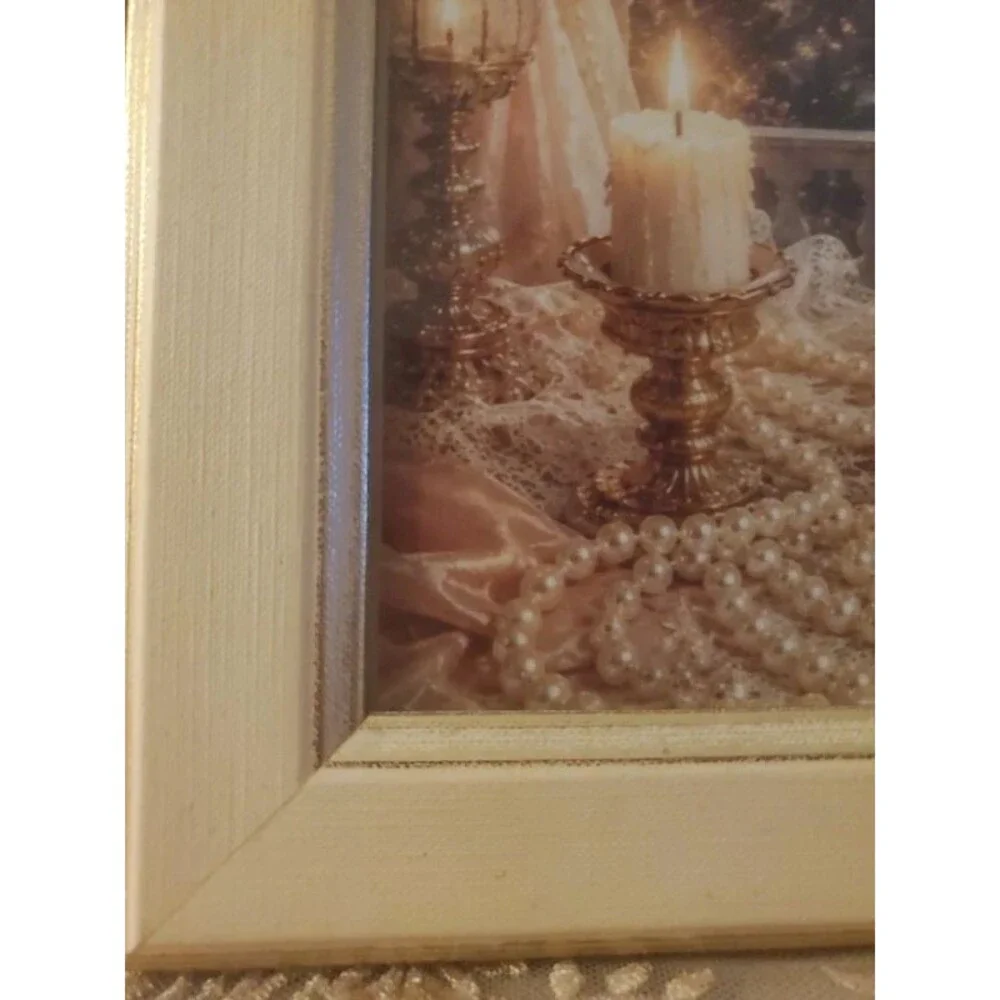 Victorian-Inspired Ivory & Gold Fairytale Castle Frame